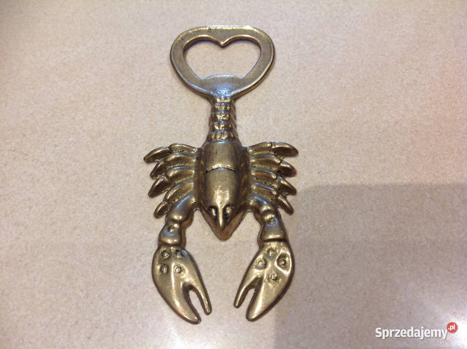 Stary Otwieracz Mosiężny Rak sygnowany
