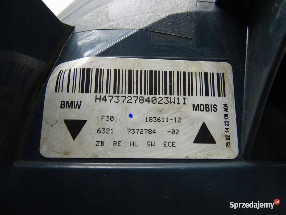 LAMPA PRAWY TYŁ PRAWA TYLNA W BŁOTNIK LED BMW osobowe