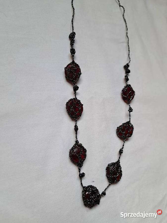 Naszyjnik handmade z kamieniami w kolorze Brzesko sprzedam