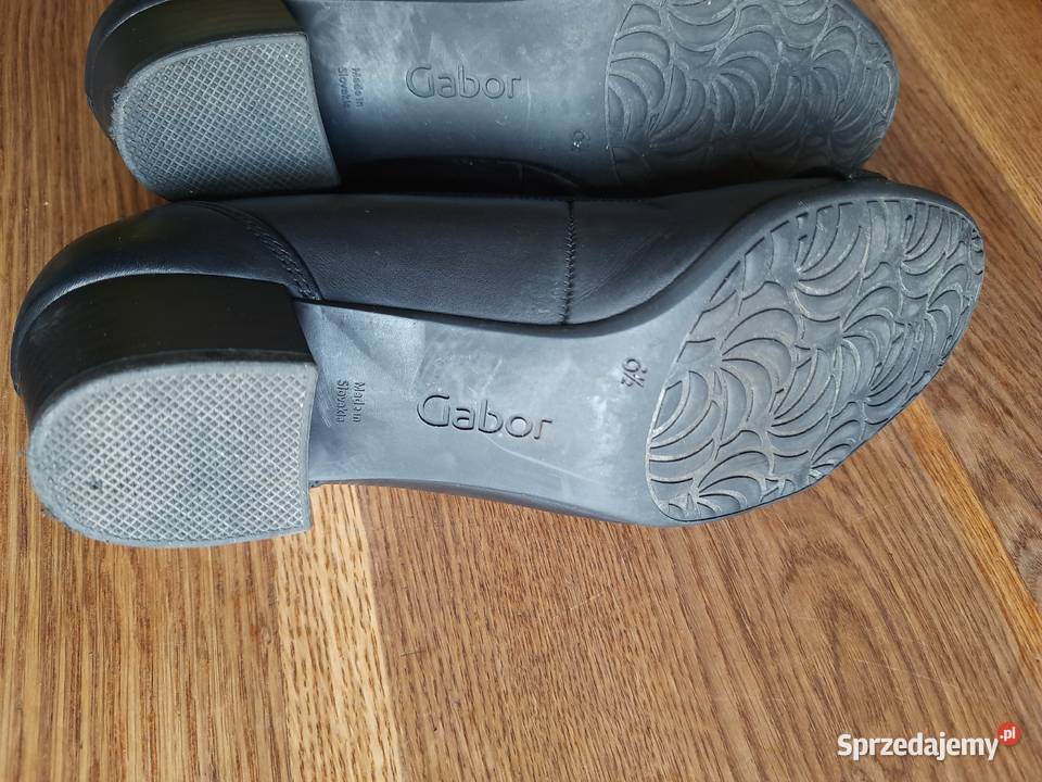 Oryginalne klasyczne czarne baleriny marki Gabor