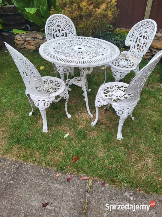 Komplet aluminiowych mebli ogrodowych francuski Pozostałe Ciepielów