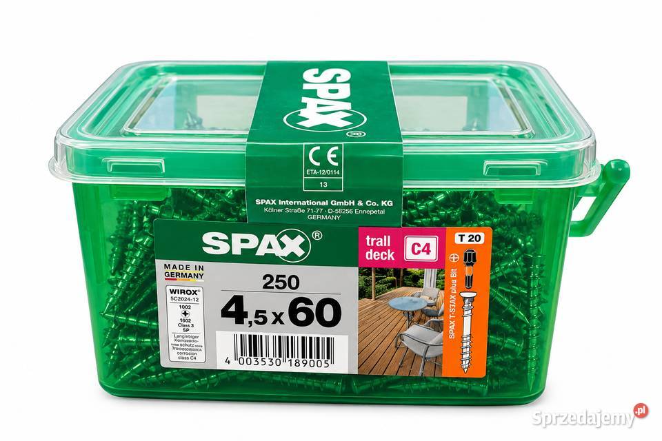 WKRĘTY TARASOWE SPAX C4 45 60 mm 250