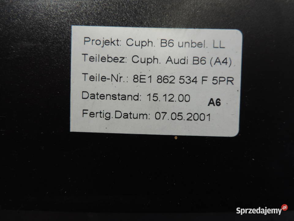 AUDI A4 B6 B7 UCHWYT NA KUBEK 8E1862534F Nowy Sącz