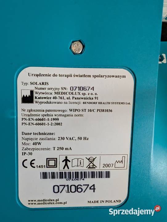 Urządzenie do terapii światłem spolaryzowanym Kraków