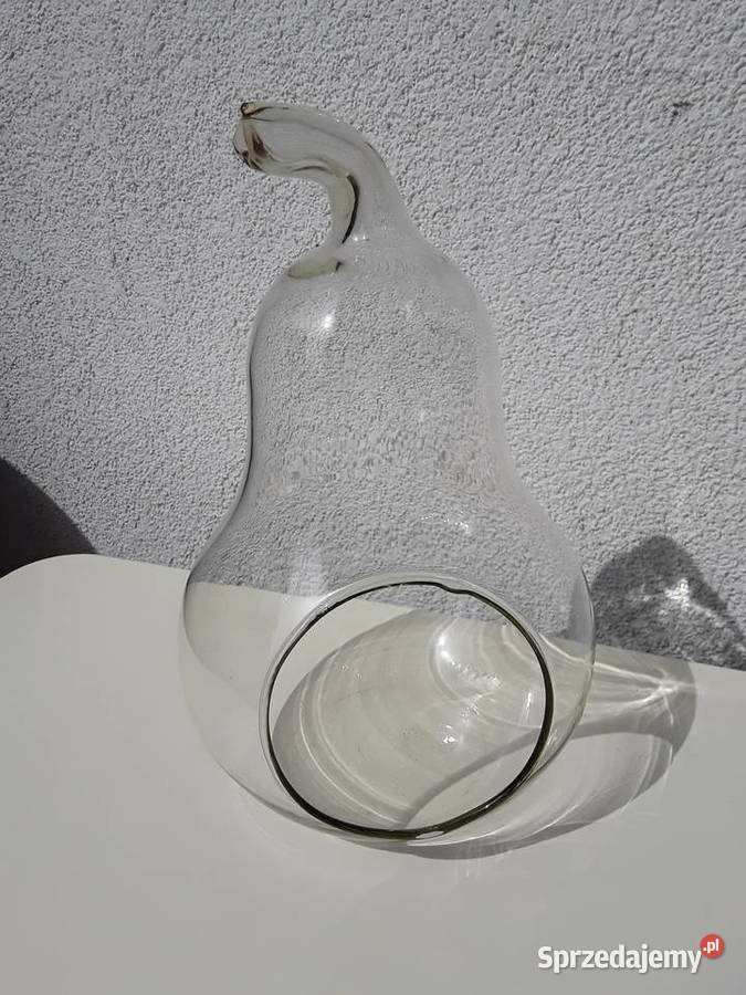 Szklany wazonsłój w kształcie gruszki mazowieckie