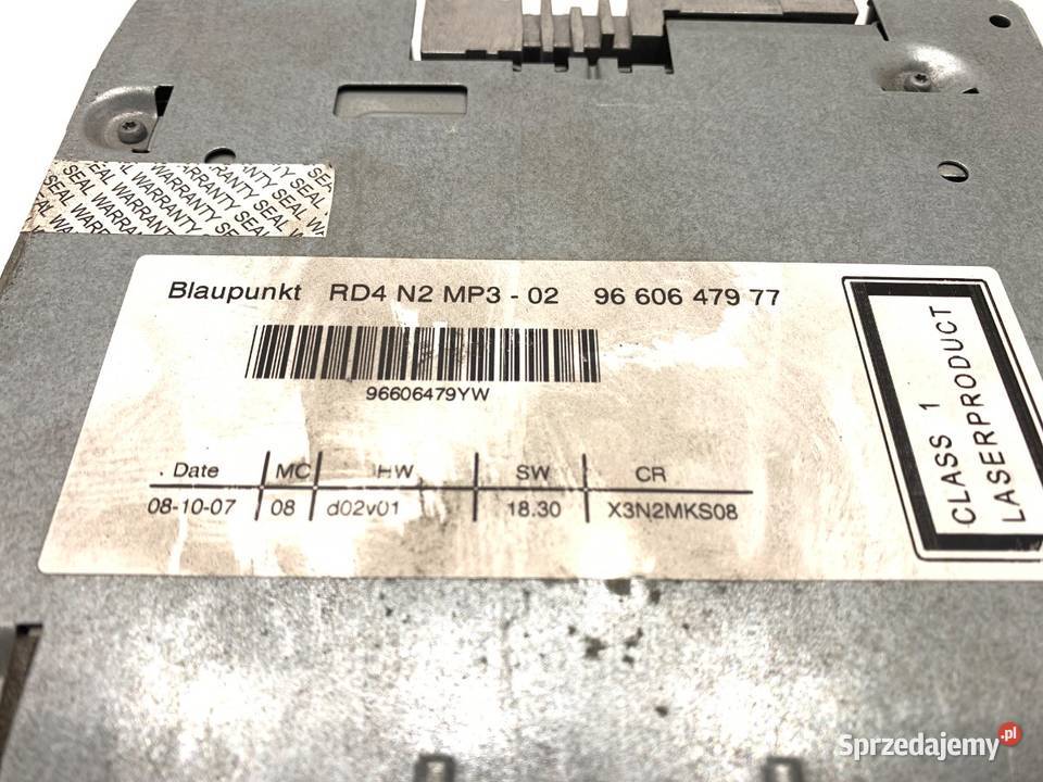 RADIO CITROEN C5 II 96606479YW ODTWARZACZ osobowe