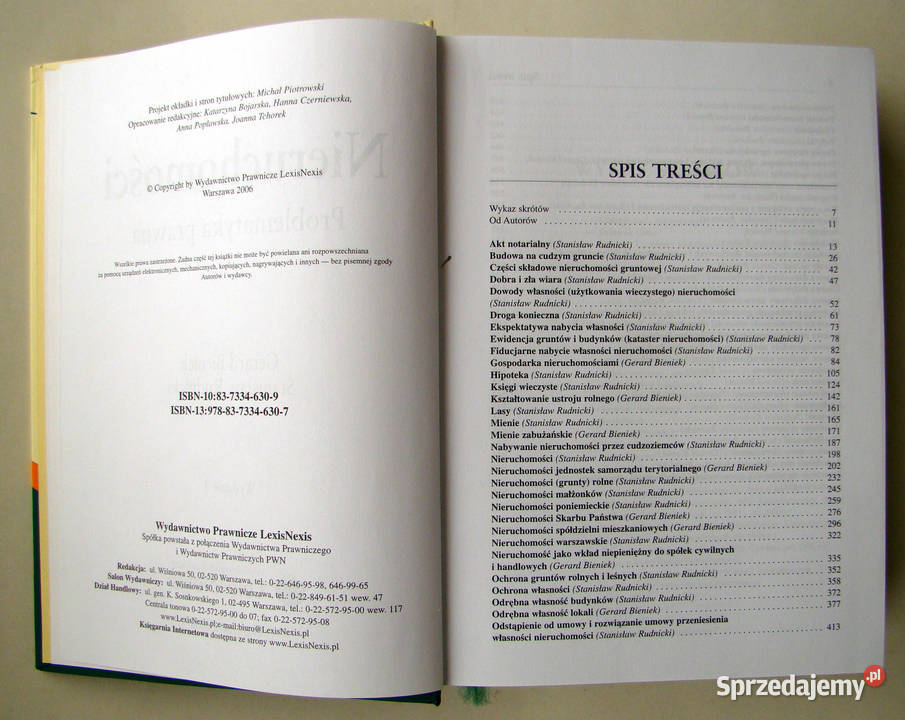 NIERUCHOMOŚCI Problematyka prawna Wyd3 2006 małopolskie Limanowa