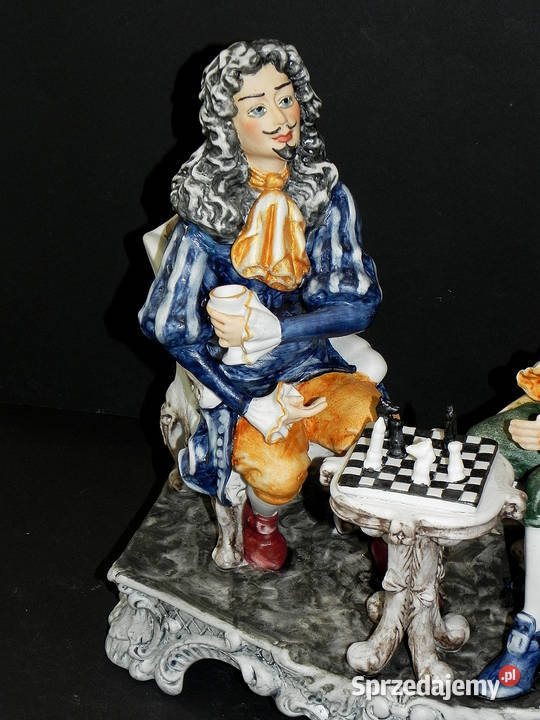 Roceram porcelana grupa figuralna Szachiści Środa Wielkopolska