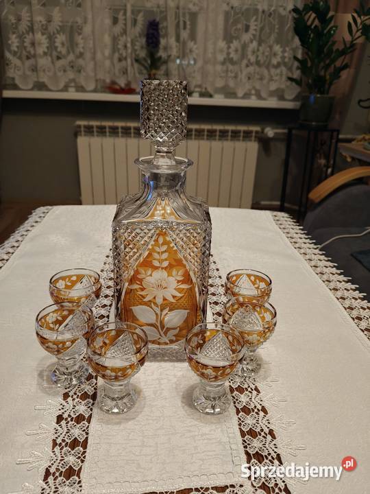 Piękna karafka z kieliszkami Antyki śląskie Tychy