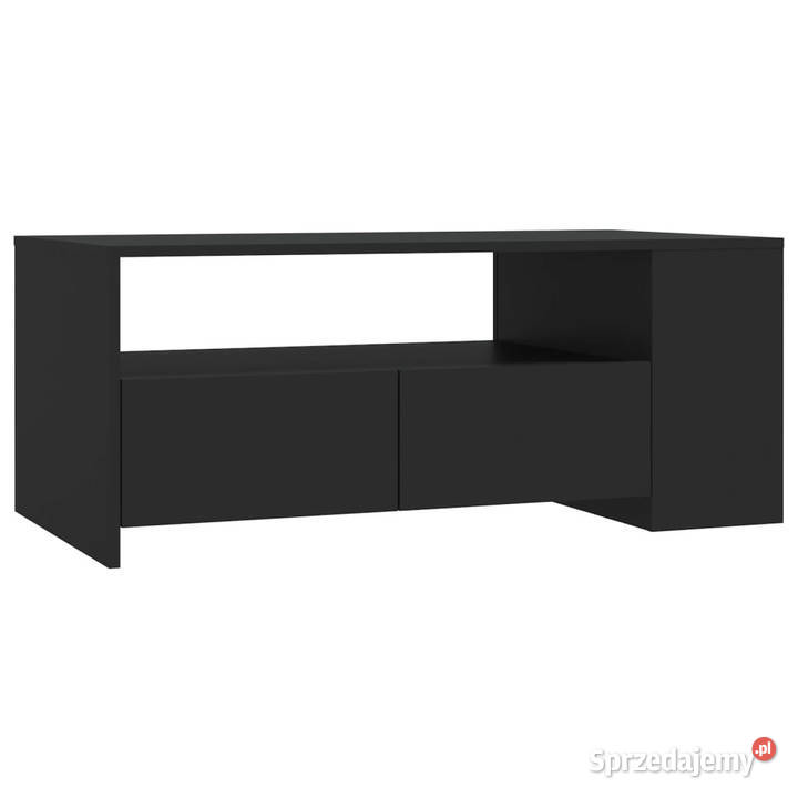 Stolik kawowy czarny 102x55x42 materiał Warszawa
