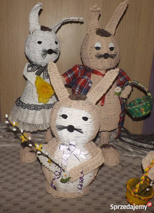 Zając papierowa wiklina inny kolor Lublin