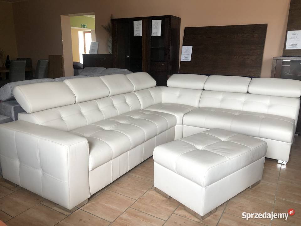 Narożnik Etna II w skórze naturalnej pufa Narożniki Gliwice