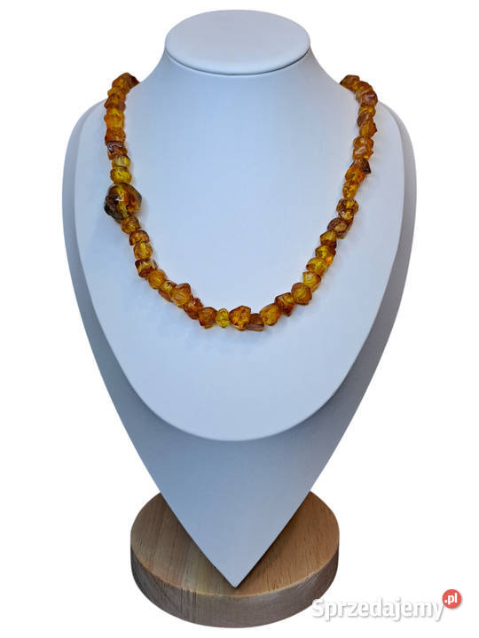 Korale z bursztynu bursztyn bałtycki ciosany Warszawa