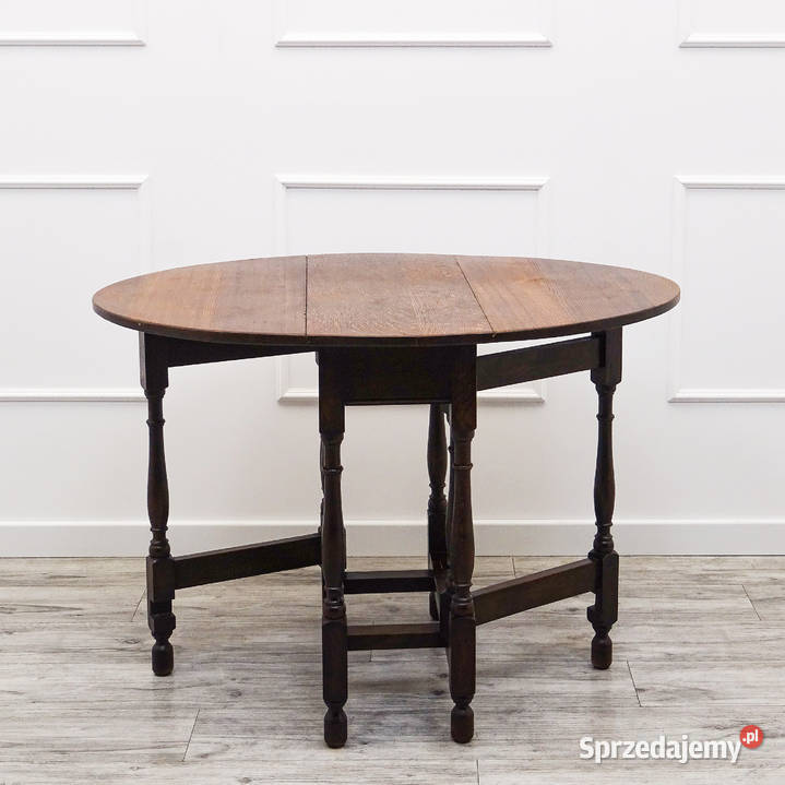 Stylowy rozkładany STOLIK kawowy DĘBOWY STOLIK 74cm wielkopolskie sprzedam