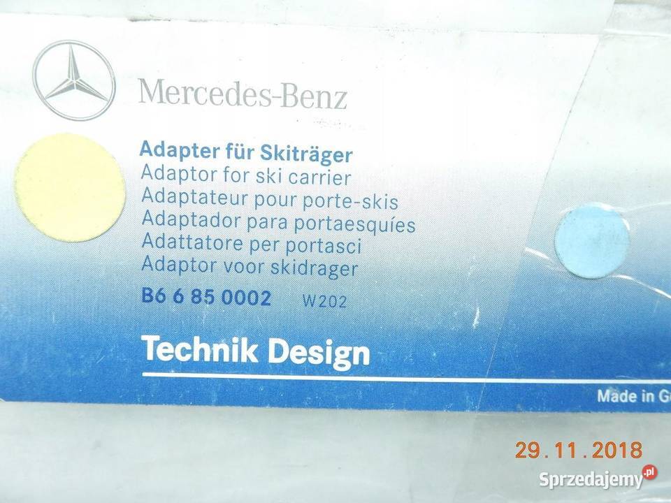 ADAPTER NA NARTY MERCEDES E KLASA W 202 AMG