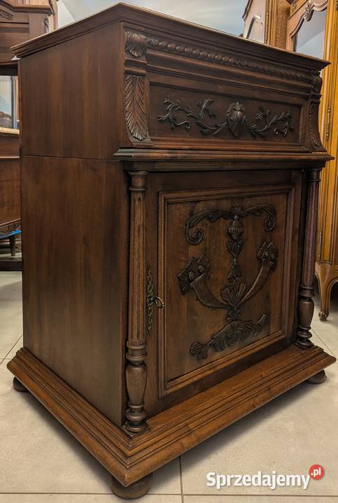 Piękna komodaszafka neorenesans ciemny Meble Dąbrowa Górnicza