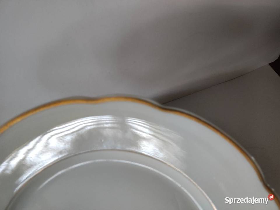 zabytkowe antyk porcelanowe płaskie talerze