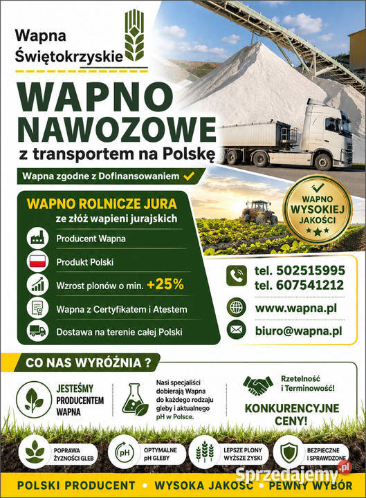 Wapno nawozowe Magnezowe, Tlenkowe, Kreda ekstra pylista sucha luz-Hurt