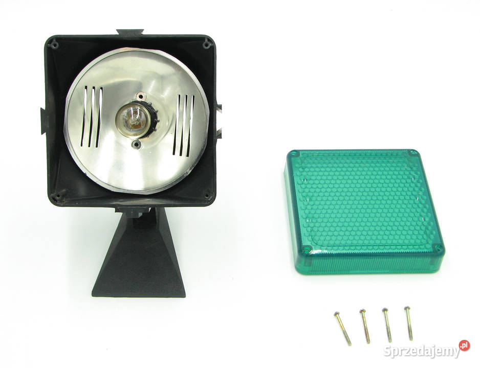 Lampa dyskotekowa zielona retro vintage PRL Cielądz