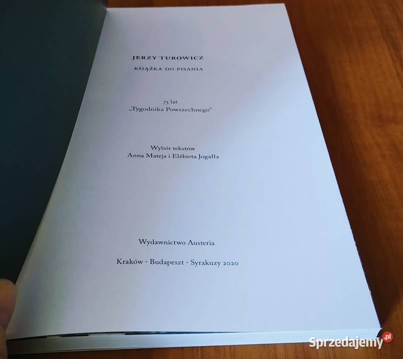 Jerzy Turowicz książka do pisania Anna Mateja E Gdańsk
