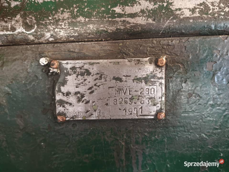 Tokarka kłowa MVE 280 Produkcja Malinie