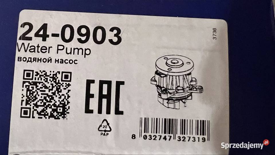 Pompa wody chłodzenie silnika 240903 Metelli