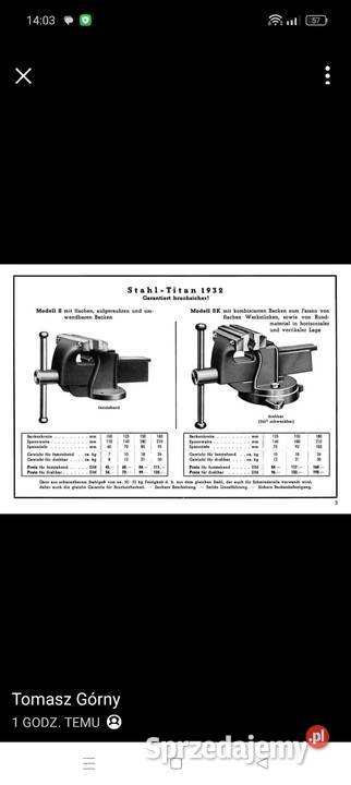 Stare niemieckie Imadło 125 mm z lat 30tych Sandomierz