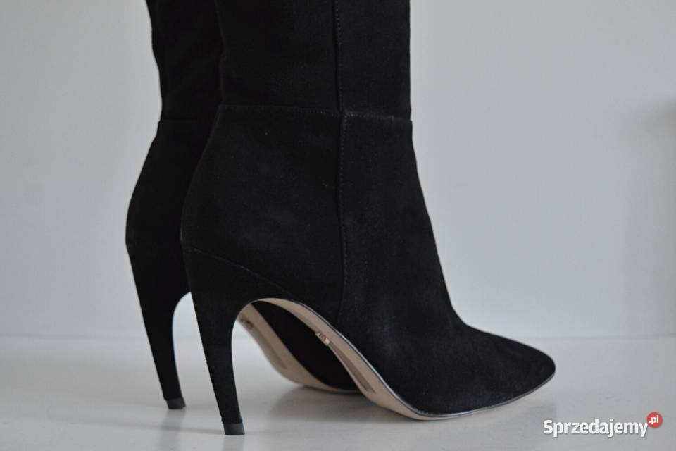 Kozaki ZAMSZOWE na szpilce Sam Edelman Fraya na podlaskie Białystok