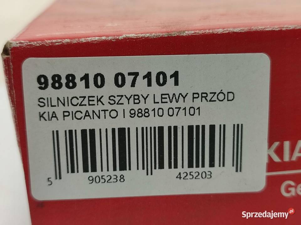 SILNICZEK SZYBY LEWY PRZÓD KIA PICANTO I SA 2007 lubelskie