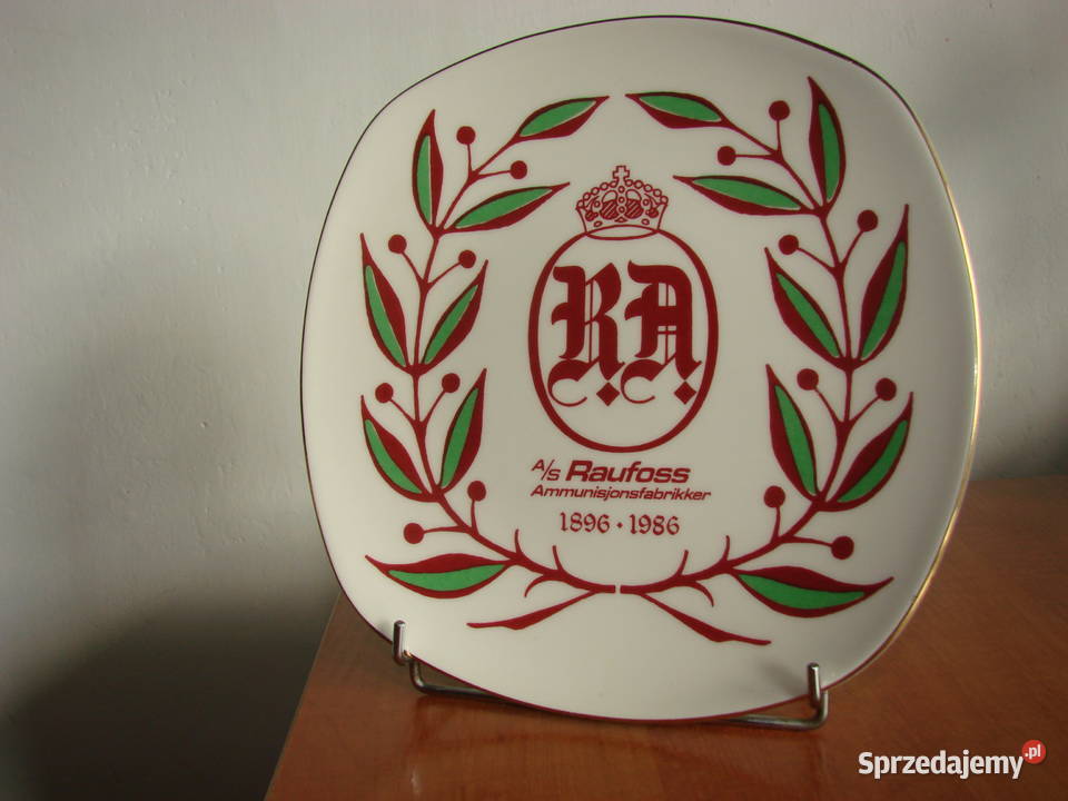 Raufoss Fabryka amunicji talerz okolicznościowy Pruszcz Gdański sprzedam