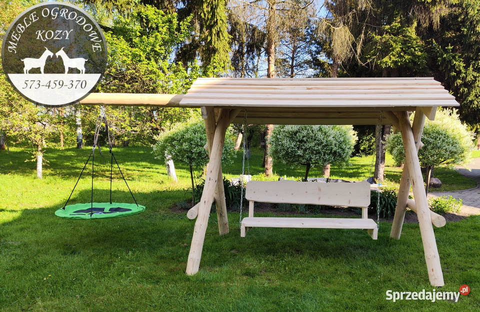 PROMOCJA Huśtawka ogrodowa drewniana plac zabaw Kalisz