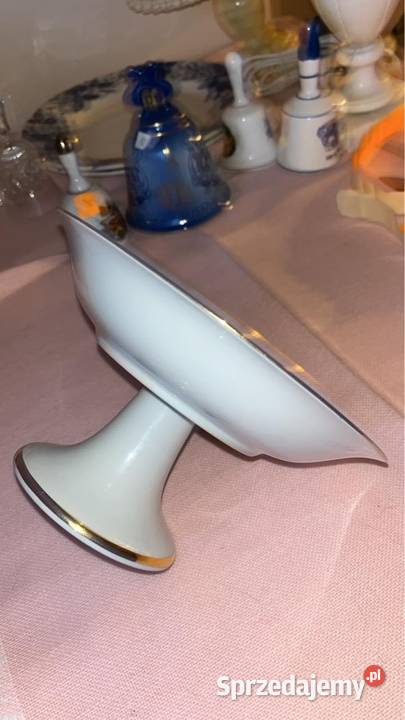 Patera Vintage ręcznie malowany stojak na ciasto pomorskie Gdańsk