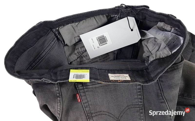 Jeansy Levis Skinny Taper męskie spodnie szare szary/srebrny Tarnowskie Góry
