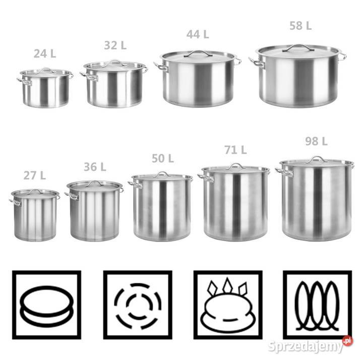 Garnek 44 L 45 x 28 stal nierdzewna WM51140 Pozostałe mazowieckie