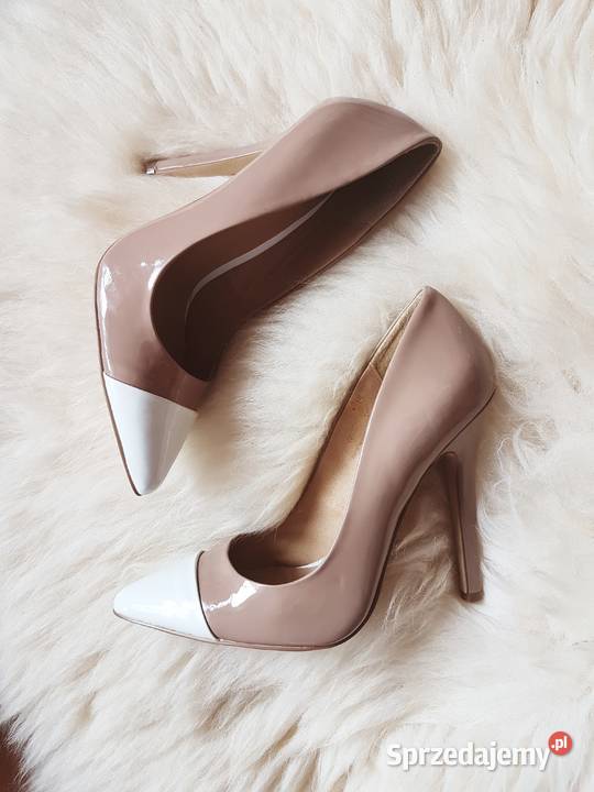 Szpilki nude białe czubki Asos bezowe Jasło sprzedam