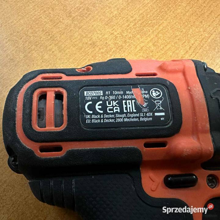 Wkrętarka Black Decker BCD700S aku 15Ah Elbląg
