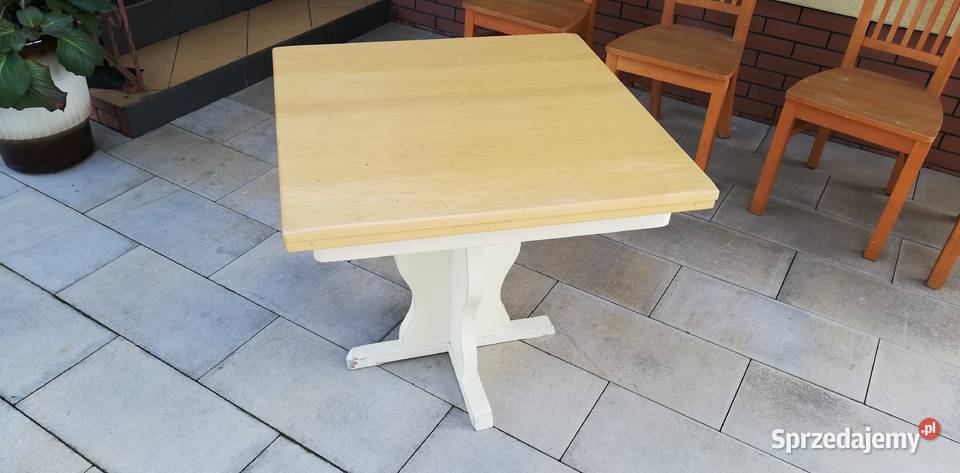 Stół kwadratowy drewniany krzesła salon kuchnia Sulbiny