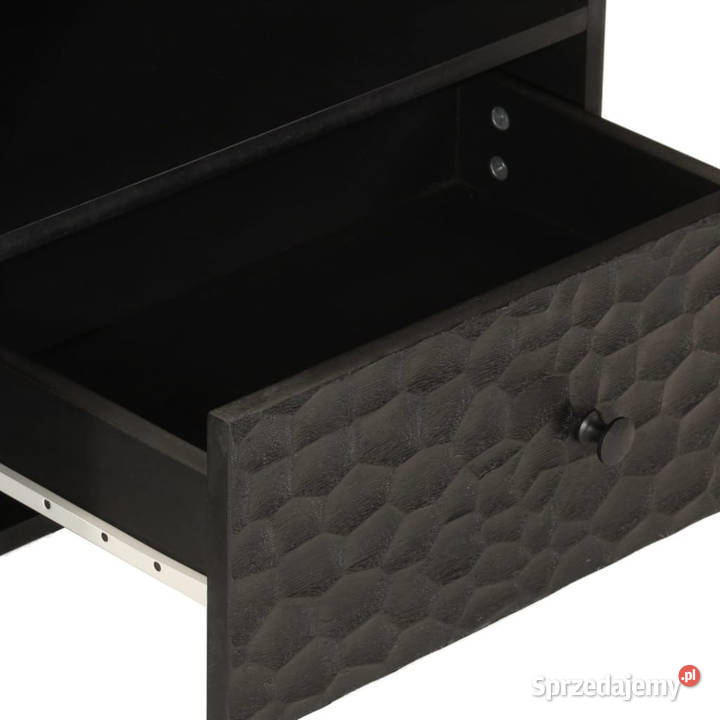 Szafka pod telewizor czarna 80x33x46 lite drewno Meble Warszawa