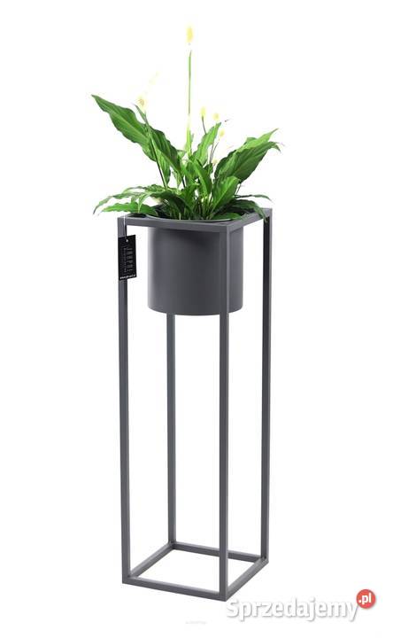 Kwietnik Metalowy Stojak z donicą 80 LOFT Sobienie-Jeziory