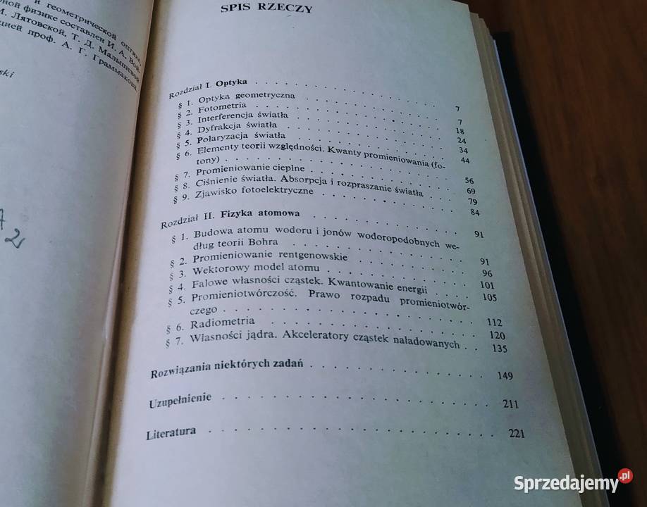 Zadania z optyki i fizyki atomowej Grammakow Gdańsk