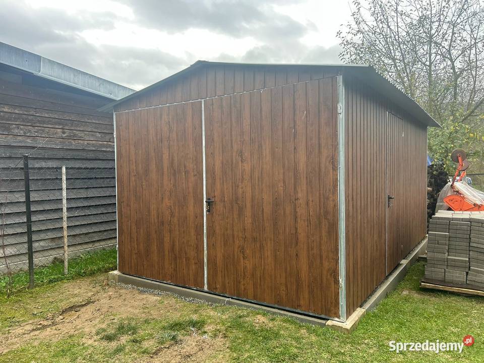 DREWNOPODOBNY Garaż 3x5 NISKA Blaszak ESSTAL 190zł/m2 Sprzedaż Międzyrzecz