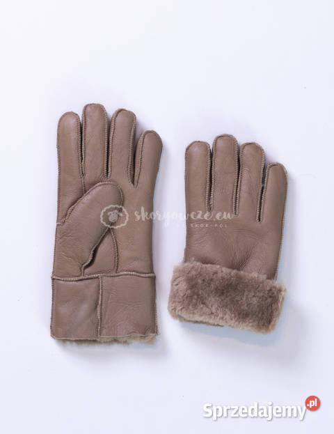 Karmelowe skórzane męskie rękawiczki ze skóry Dla mężczyzn