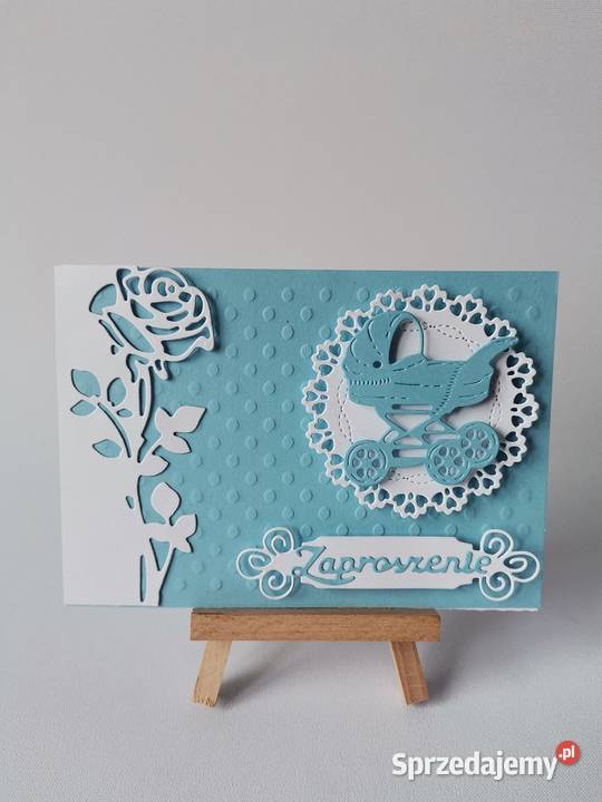 ZAPROSZENIA CHRZEST ŚWIĘTY WÓZEK W SERWETCE C6 Poznań