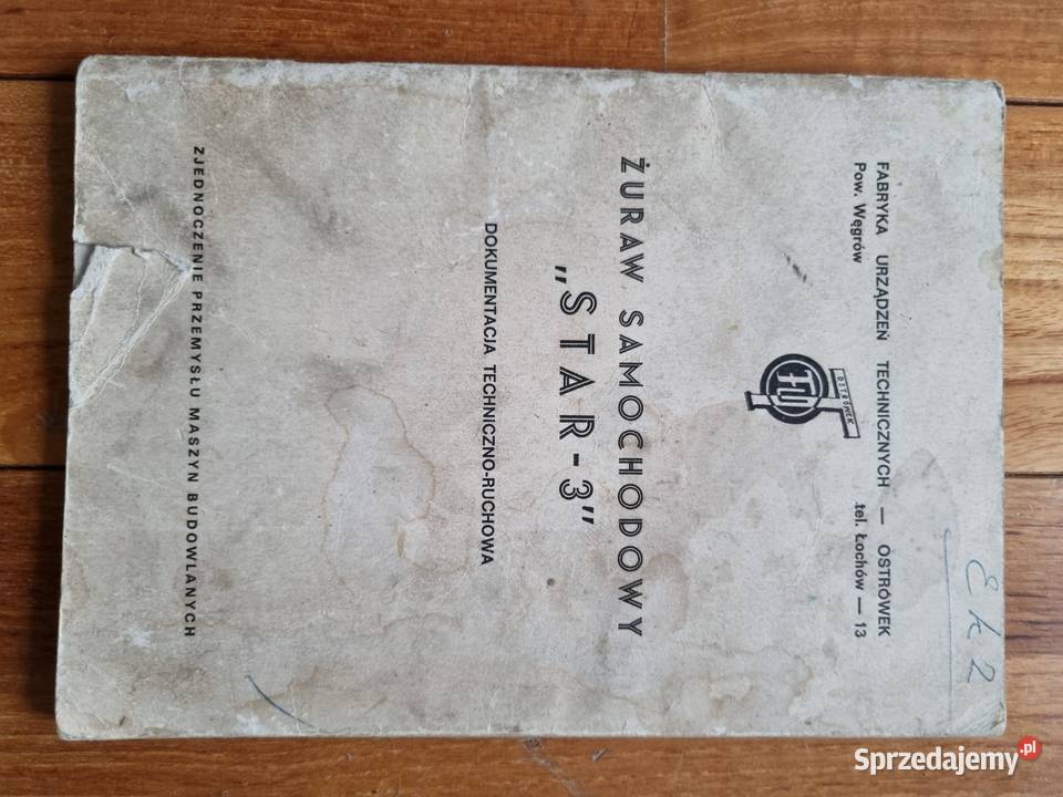 Żuraw samochodowy Star3 dokumentacja techniczno Bydgoszcz