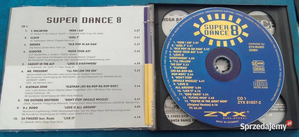 【国際ブランド】 MUSIC ZYX 8 DANCE SUPER 1995 Rewal Germany etui w CD płyta ミュージック