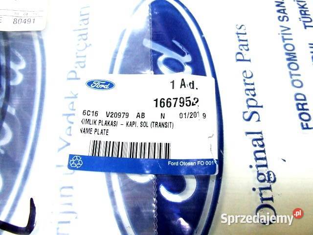 EMBLEMAT NAPIS PRZÓD LEWYCH DRZWI FORD TRANSIT Głogów