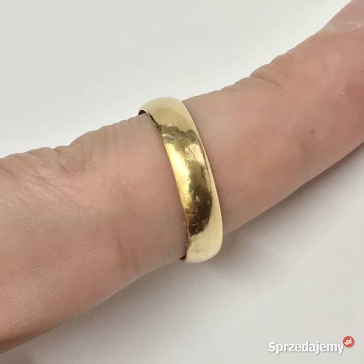 Złota OBRĄCZKA damska 750 18K Jerusalem PIĘKNA Warszawa