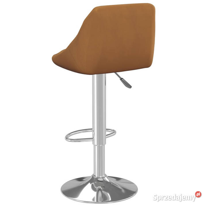 Stołki barowe 2 brązowe obite aksamitem WM335303 mazowieckie sprzedam