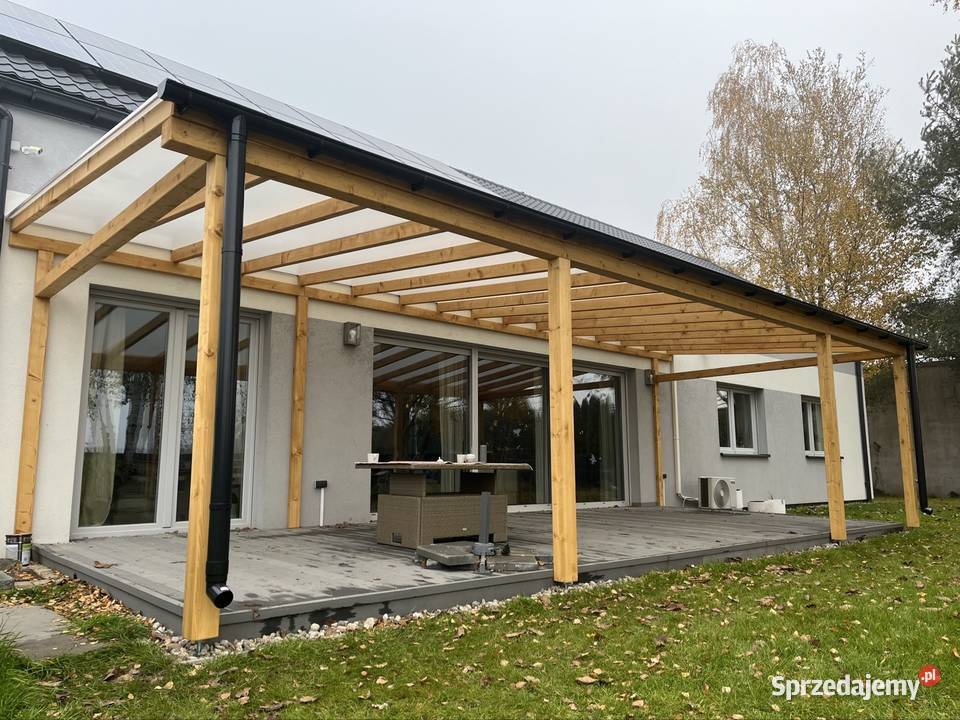Zadaszenie tarasu wiata pergola poliwęglan Wykonanie wejść i tarasów Warszawa
