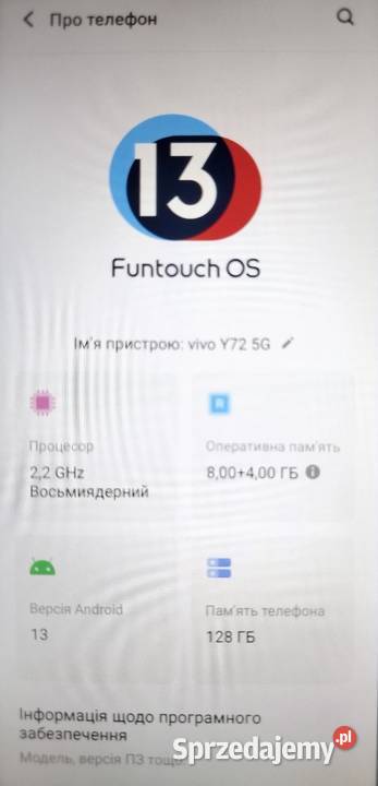 Vivo Y72 5g Tychy